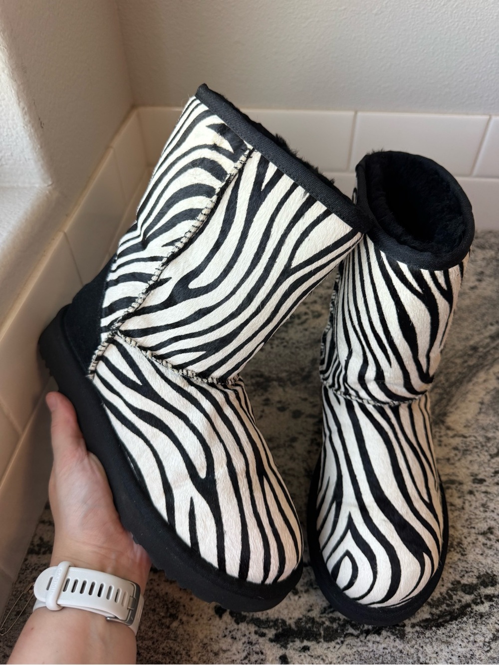 Vintage (2013/2014) UGG Classic Short Exotic Zebra Boot. Size 6. EUC!